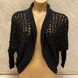 Abound Black Women's Open-Knit Sweater